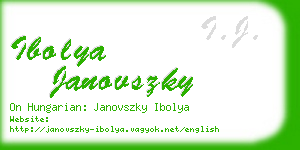 ibolya janovszky business card